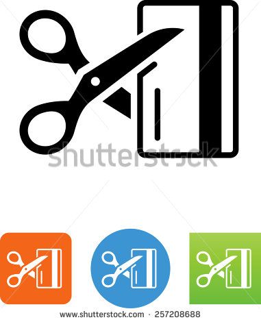 381x470 Scissors Cutting A Credit Card Symbol For Download Vector Icons