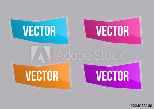 500x353 Set Glossy Bannercolor Buttons For Shares For Sites, Advertising