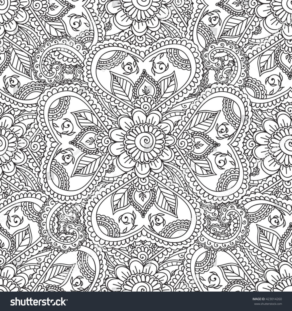 1024x1092 Coloring Books Coloring Pageslts Seamless Pattern Henna Mehndi