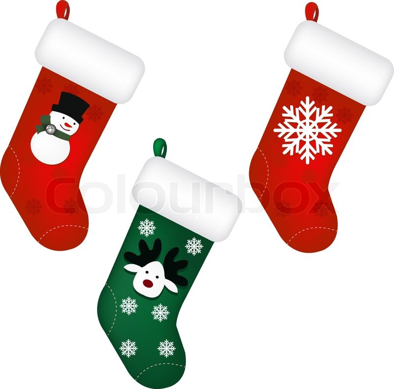 Santa's Stocking, Isolated On White Stock Vector Colourbox 800x790 Santa's Stocking, Isolated On White Stock Vector Colourbox