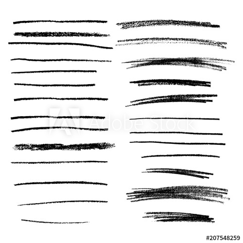 500x500 Collection Of Hand Drawn Pencil Lines Brush Stokes Vector