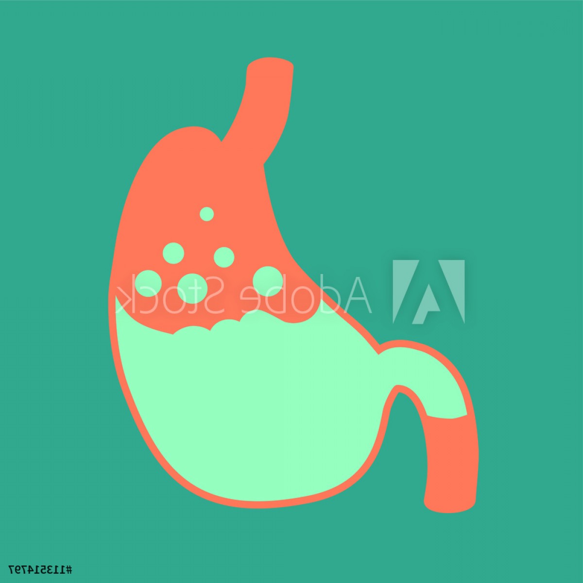 1200x1200 Human Acid Stomach Vector Flat Icon F Catamart