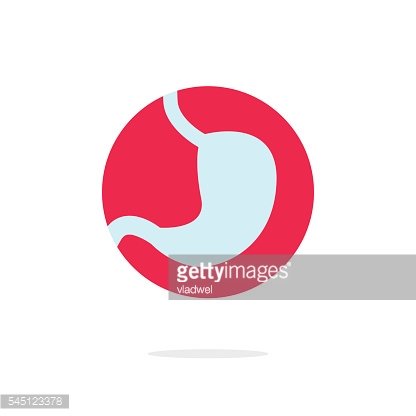 416x416 Stomach Vector Logo Icon, Concept Of Medical Center Emblem Premium