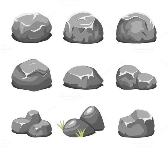 580x516 Stones And Rocks Cartoon Vector Graphics