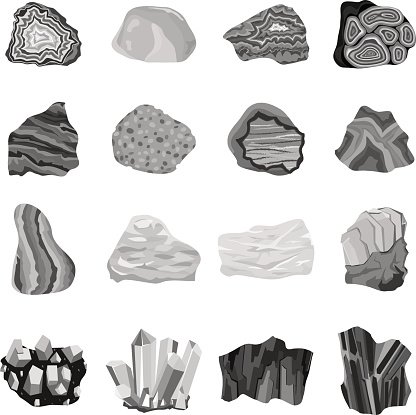 416x415 Mineral Stone Vector Stock Vectors