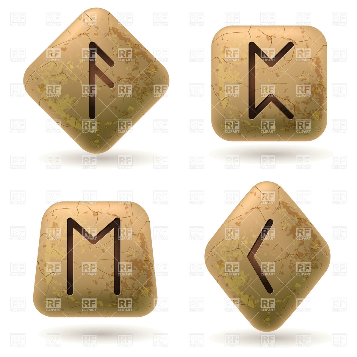 1200x1200 Mythical Runes Engraved On Stone Vector Image Of Objects Dvarg