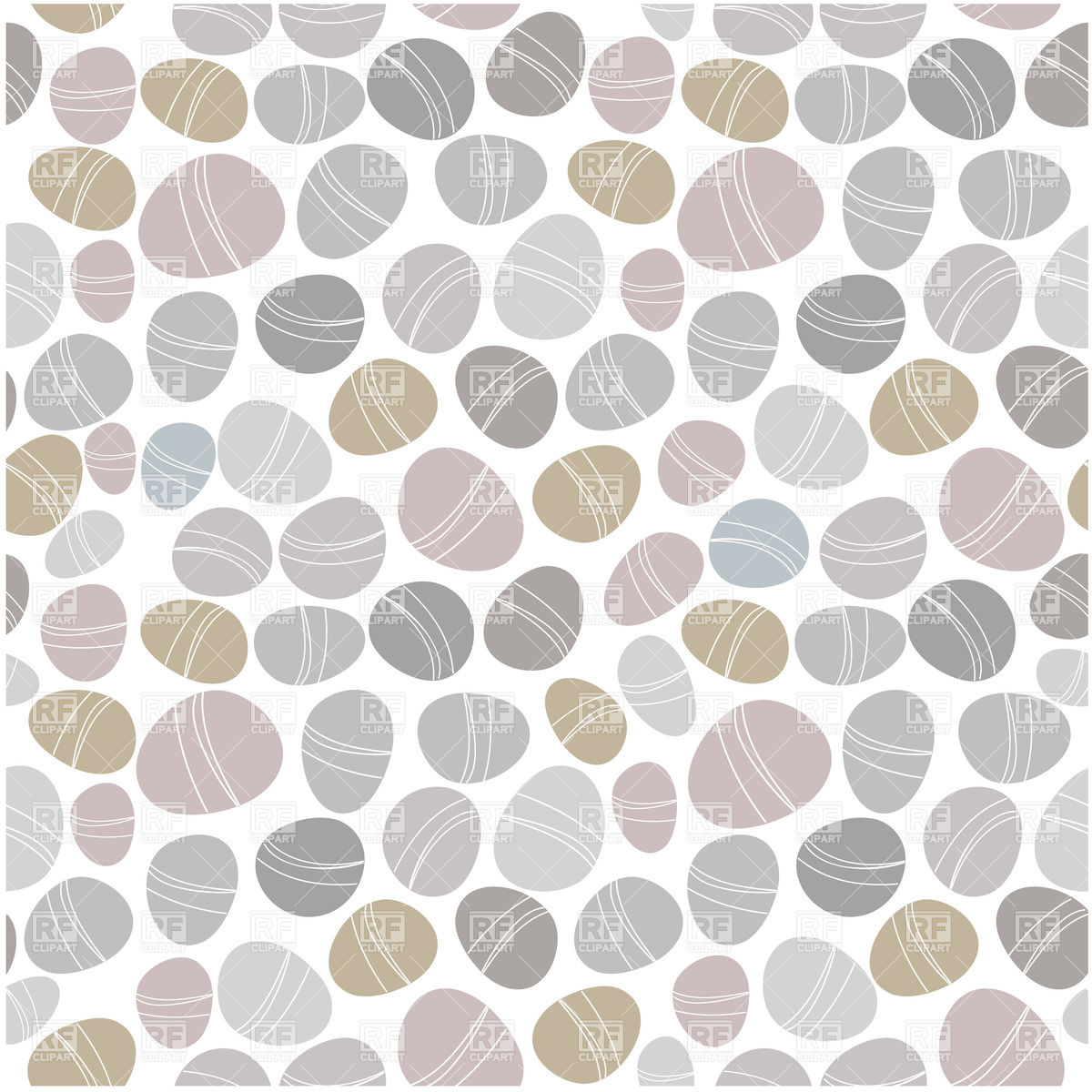 1200x1200 Seamless Pattern With Abstract Rounded Stones Vector Image