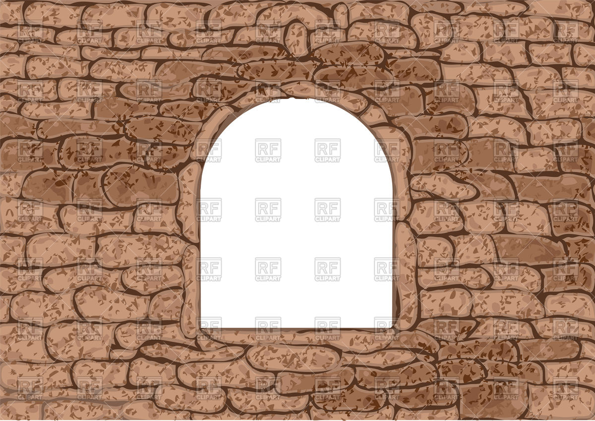 1200x850 Window In Stone Wall Vector Image Of Architecture, Buildings