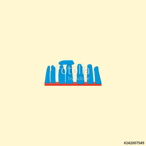 500x500 Stonehenge Icon Flat Element Vector Illustration Of Stonehenge