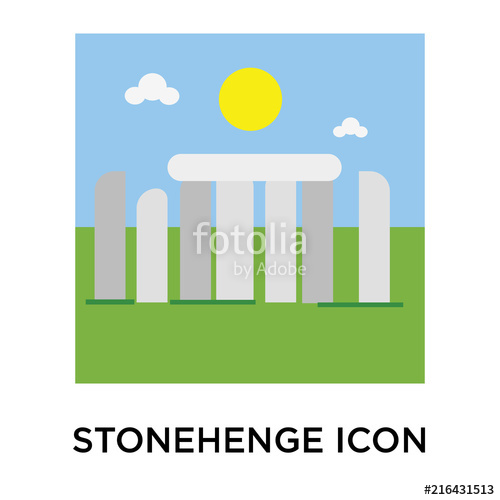 500x500 Stonehenge Icon Vector Sign And Symbol Isolated On White