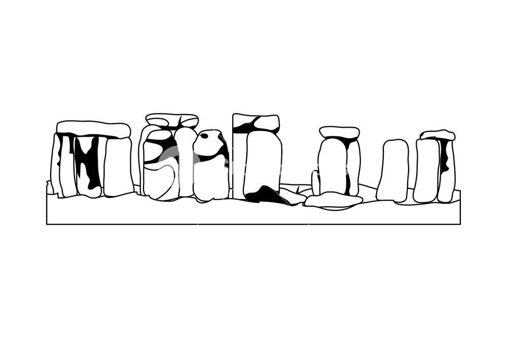 1000x667 Line Classical Stonehenge Antique Scultupture Monument Vector