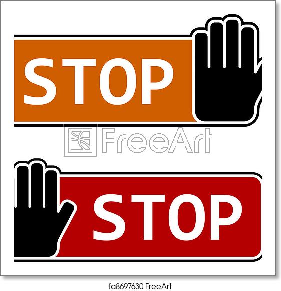Free Art Print Of Vector Stop Hand Gesture Labels Freeart 561x581 Free Art Print Of Vector Stop Hand Gesture Labels Freeart