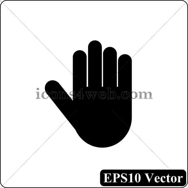 Stop Hand Black Icon Vector 600x600 Stop Hand Black Icon Vector