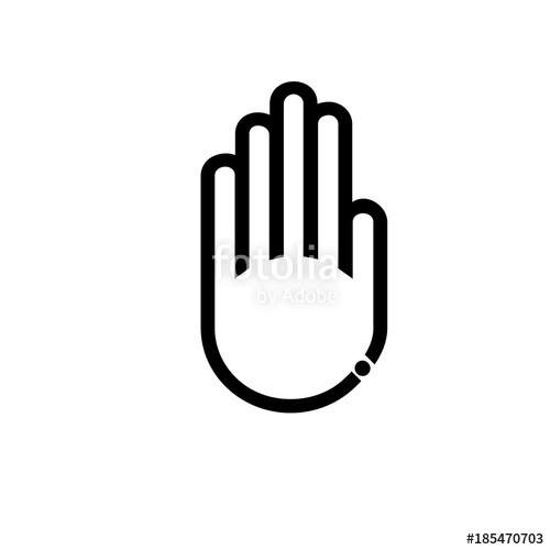 Stop Hand Vector Icon Stock Image And Royalty Free Vector 500x500 Stop Hand Vector Icon Stock Image And Royalty Free Vector