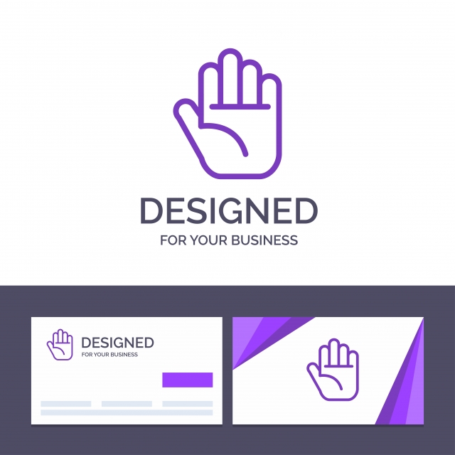 Creative Business Card And Logo Template Stop Hand Vector Illus 640x640 Creative Business Card And Logo Template Stop Hand Vector Illus