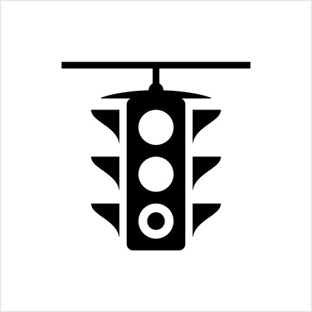 450x450 Traffic Light Icon, Traffic Control Light Vector Art Illustration