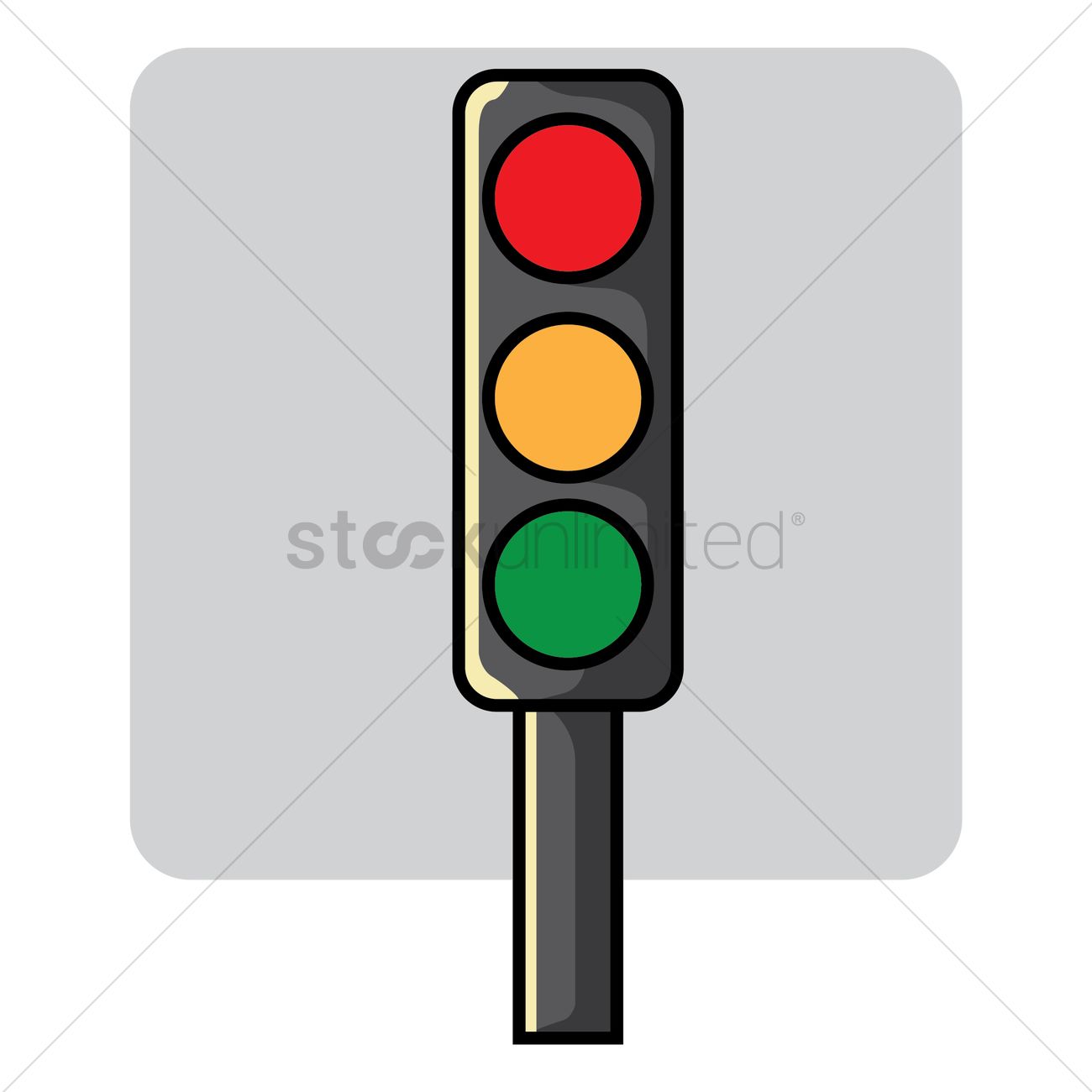 1300x1300 Traffic Light Vector Image