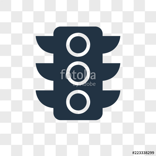500x500 Traffic Light Vector Icon Isolated On Transparent Background