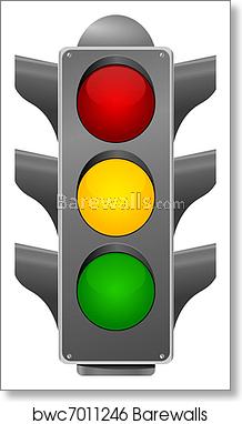 218x382 Stoplight Vector, Art Print Barewalls Posters Prints