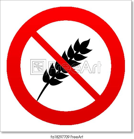 561x581 Free Art Print Of No Gluten Free Sign Icon No Gluten Symbol No