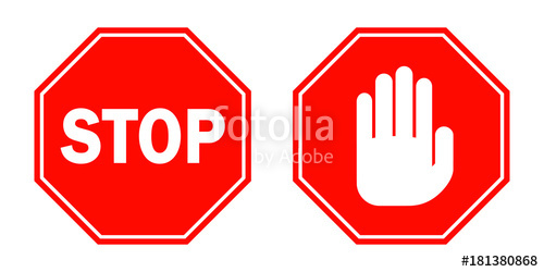 500x250 Red Stop Signs Vector Illustration Stock Image And Royalty Free