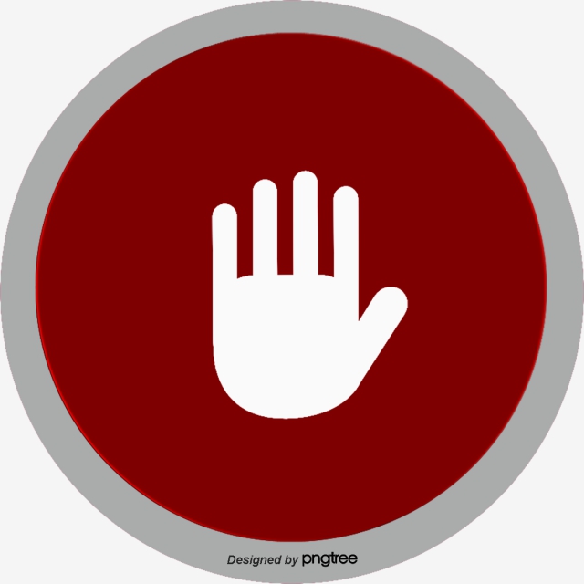 640x640 Vector Illustration Stop Sign Gesture, Sign Vector, Stop Gesture