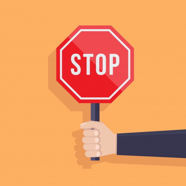 Hand Holds Stop Sign Flat Design Illustration Vector Premium 626x626 Hand Holds Stop Sign Flat Design Illustration Vector Premium