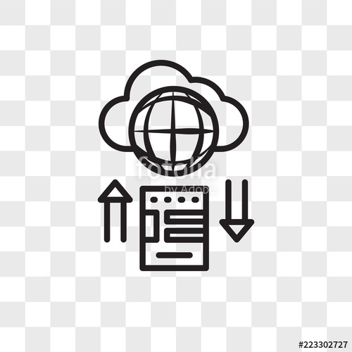 500x500 Cloud Storage Vector Icon Isolated On Transparent Background
