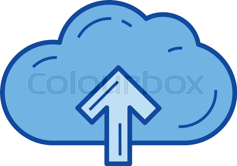 800x561 Cloud Storage Vector Line Icon Stock Vector Colourbox