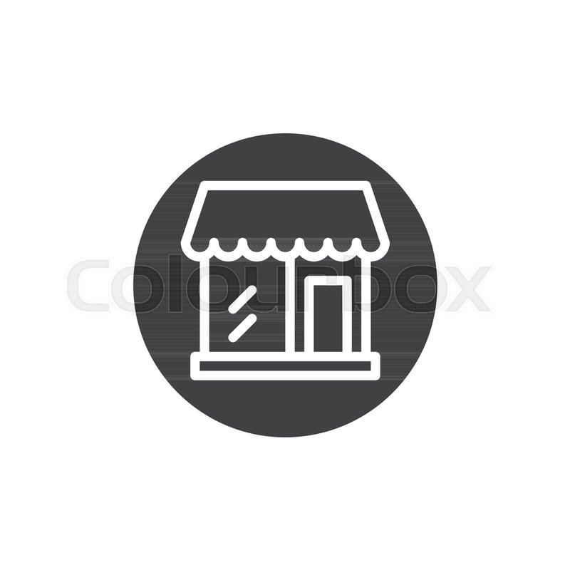 800x800 Grocery Store Icon Vector, Filled Flat Stock Vector Colourbox