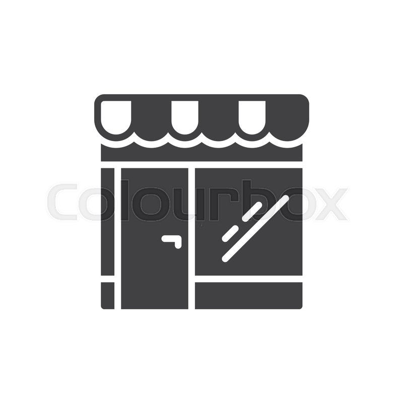 800x800 Retail Store Icon Vector, Filled Flat Stock Vector Colourbox