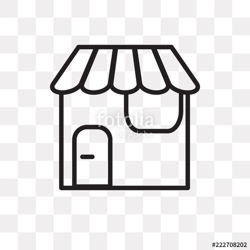 500x500 Store Icon On Transparent Background Modern Icons Vector