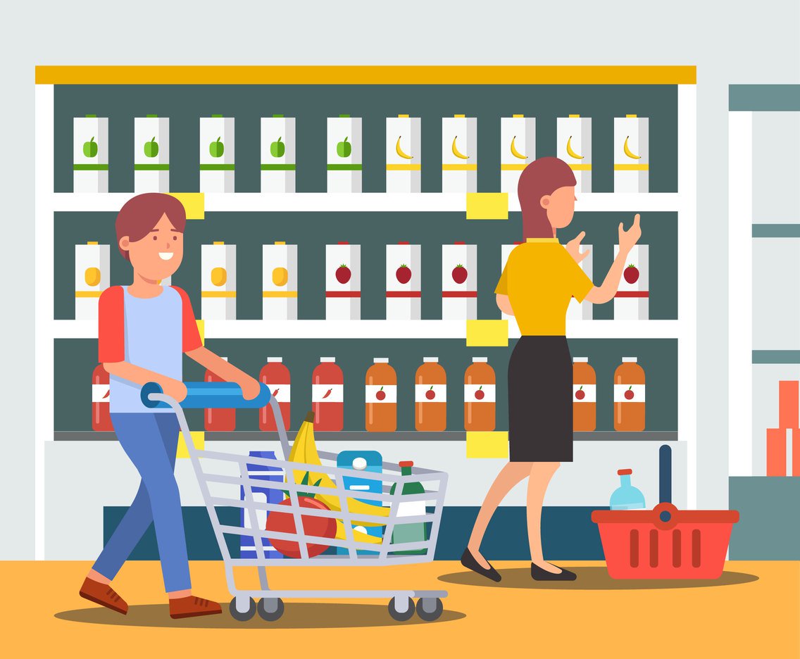 1136x936 Grocery Store Vector Vector Art Graphics