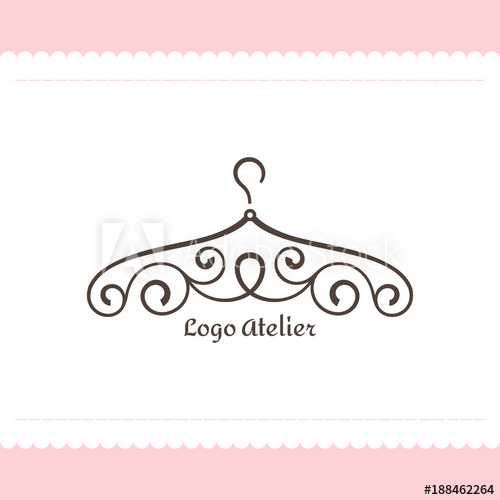 500x500 Logo For Atelier, Wedding Boutique, Women's Clothing Store Vector
