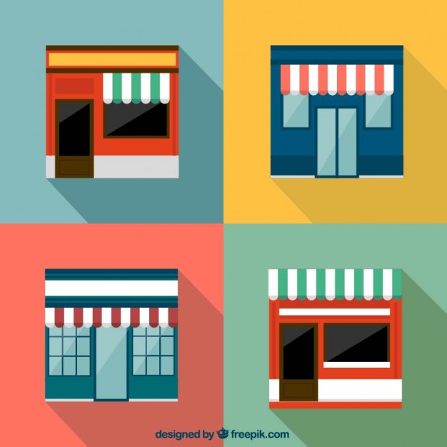 626x626 Store Buildings Vector Premium Download