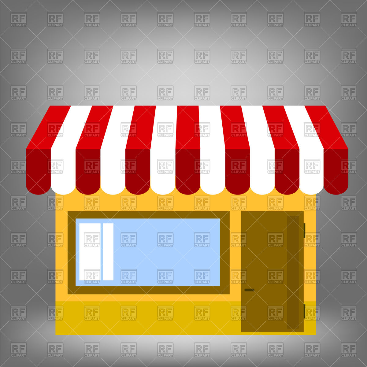 1200x1200 Store Icon On Grey Blurred Background Vector Image Of Signs