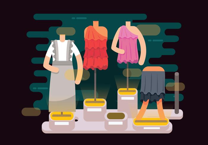 700x490 Clothes With Frills Storefront Vector