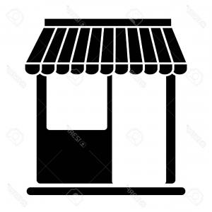 300x300 Photogrey And White Shop Storefront Facade Icon Image Vector