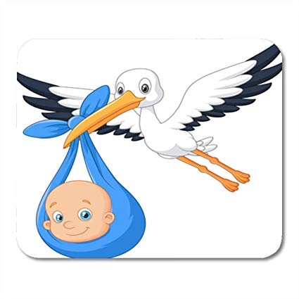 425x425 Semtomn Gaming Mouse Pad Fly Cartoon Bird Stork
