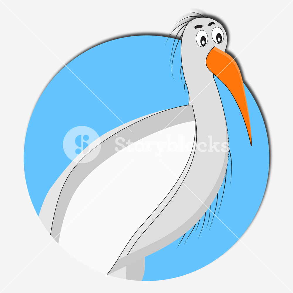 1000x1000 Stork Icon Animal Stork Baby Vector Illustration Stork Cartoon