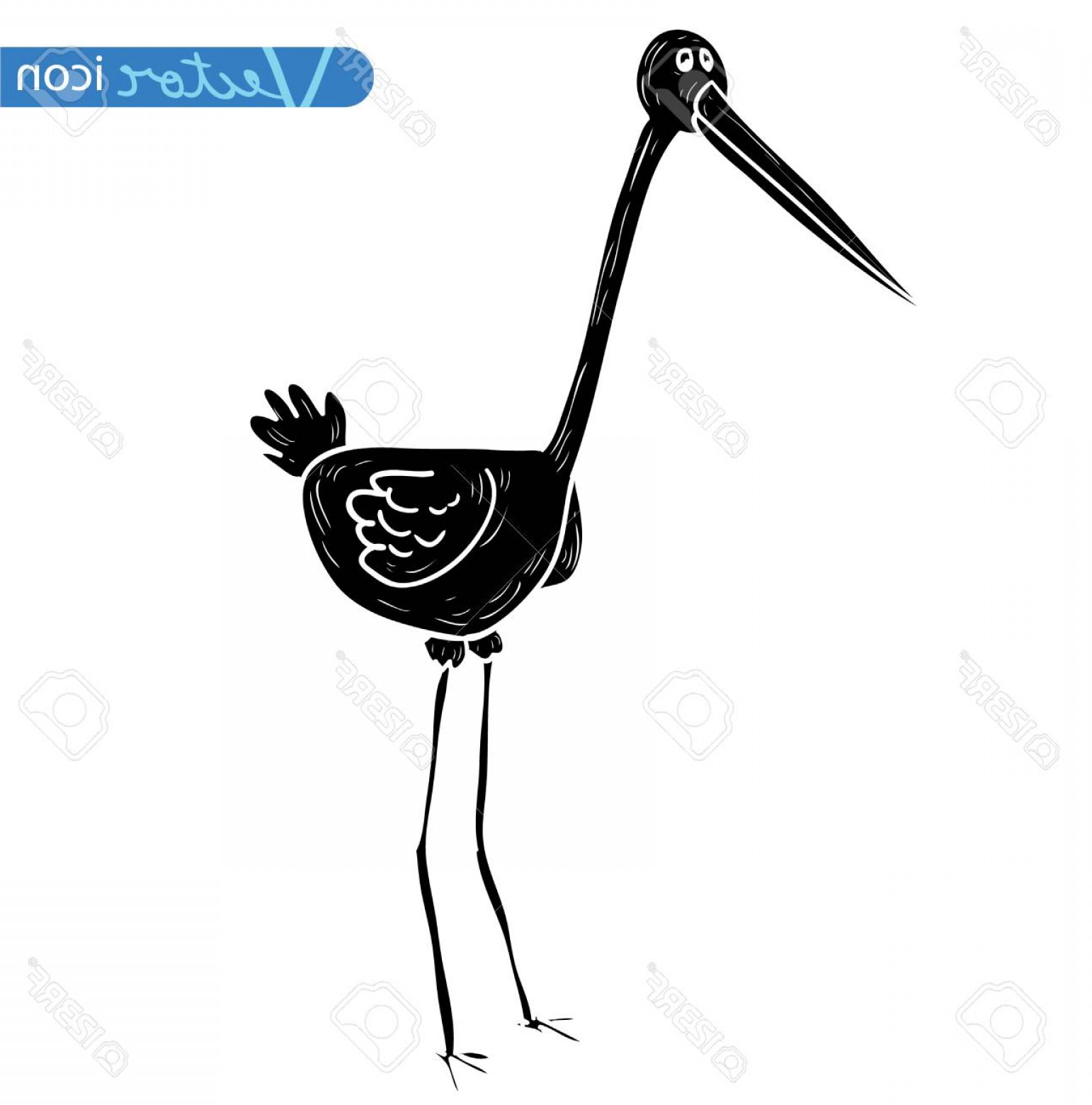 1542x1560 Photostock Vector Stork Vector Illustration Black Soidergi