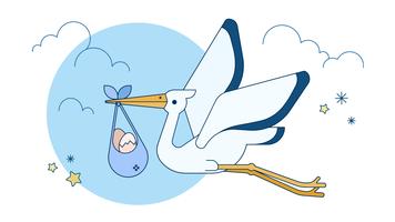 356x200 Stork Free Vector Art