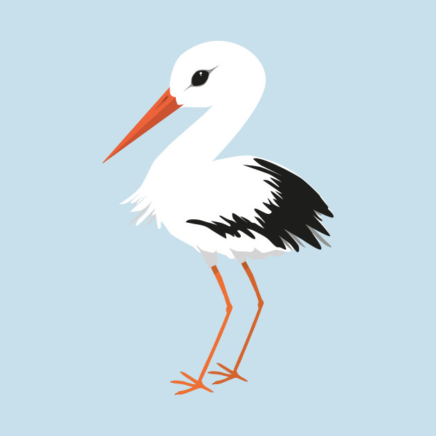 630x630 Cute Stork Vector