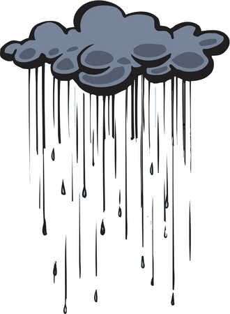 330x450 Rain Drawing Stock Illustration