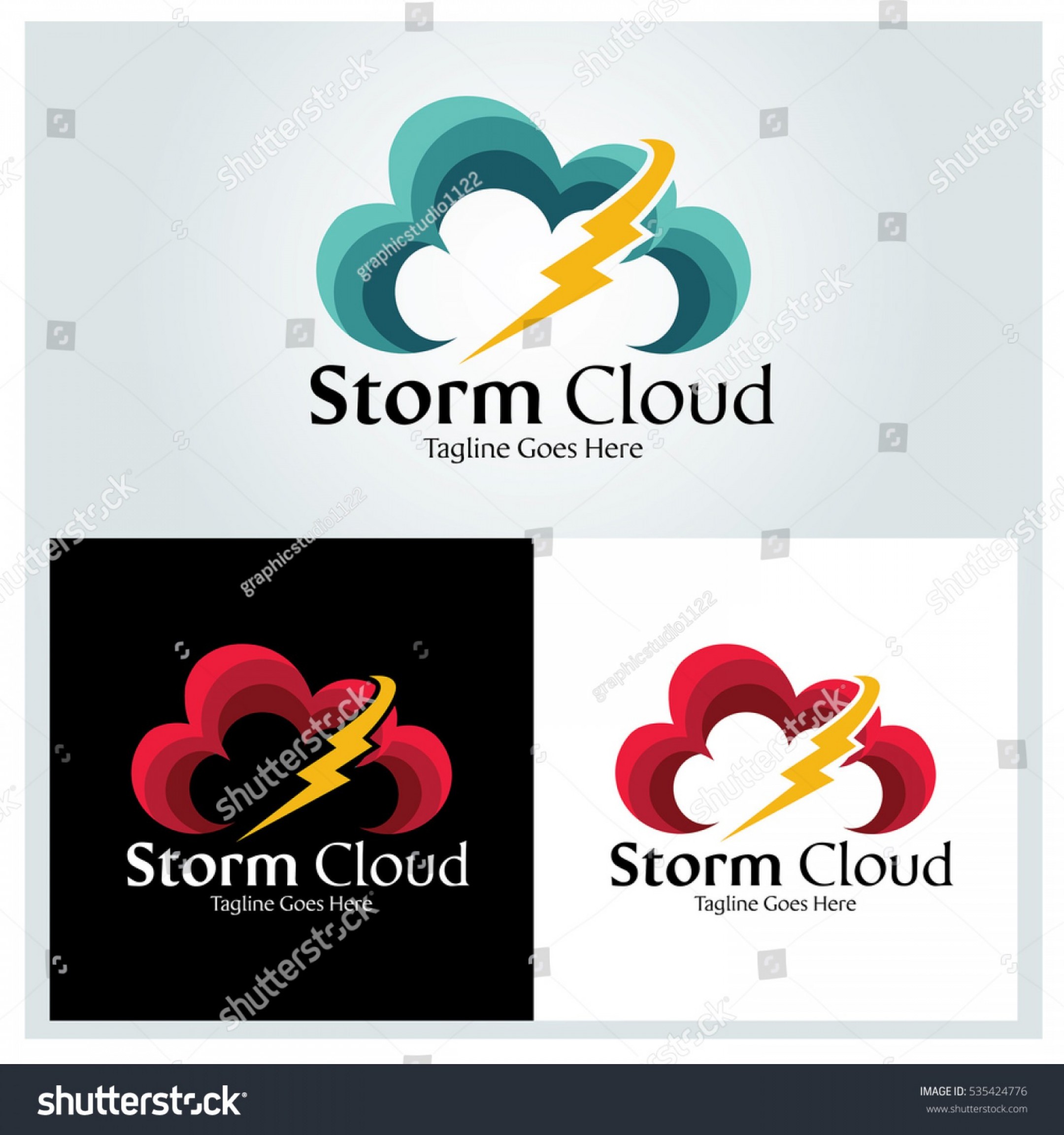 2160x2304 Storm Cloud Logo Design Template Vector Studiogrfx