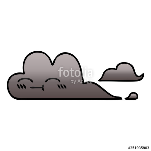 500x500 Gradient Shaded Cartoon Storm Cloud Stock Image And Royalty Free