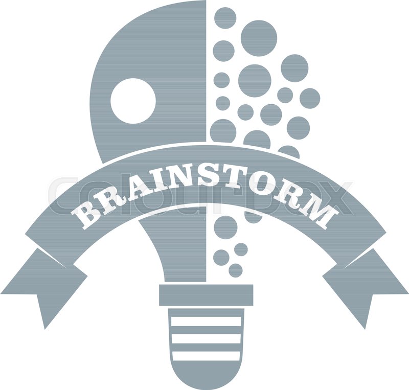 800x763 Lamp Brain Storm Logo Simple Stock Vector Colourbox