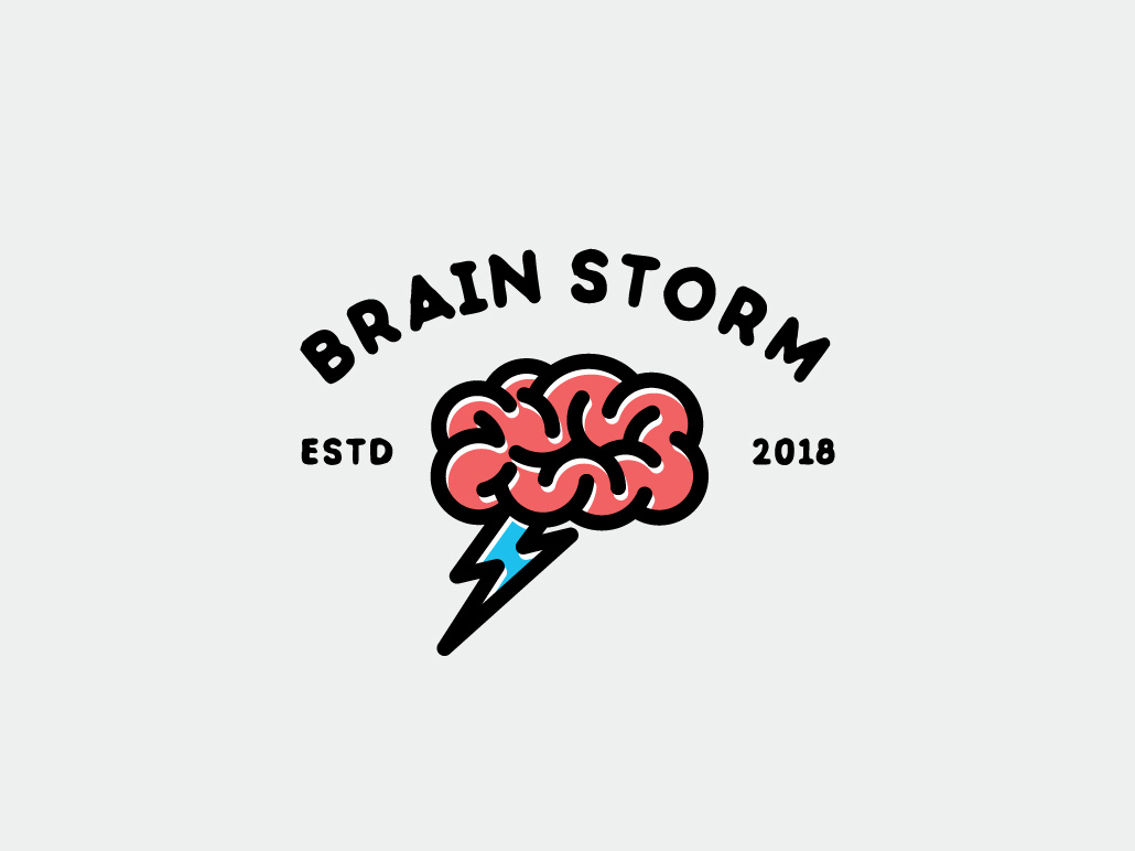 1030x772 Brain Storm Logo Template
