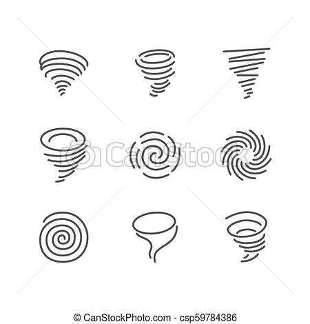 Tornado Flat Line Icons Hurricane, Storm Vector Illustrations 450x470 Tornado Flat Line Icons Hurricane, Storm Vector Illustrations