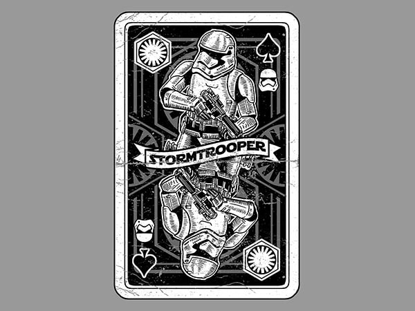 600x450 Stormtrooper Playing Card Vector T Shirt Design